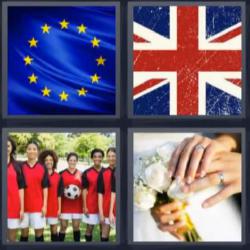 4 fotos 1 palabra bandera Europa